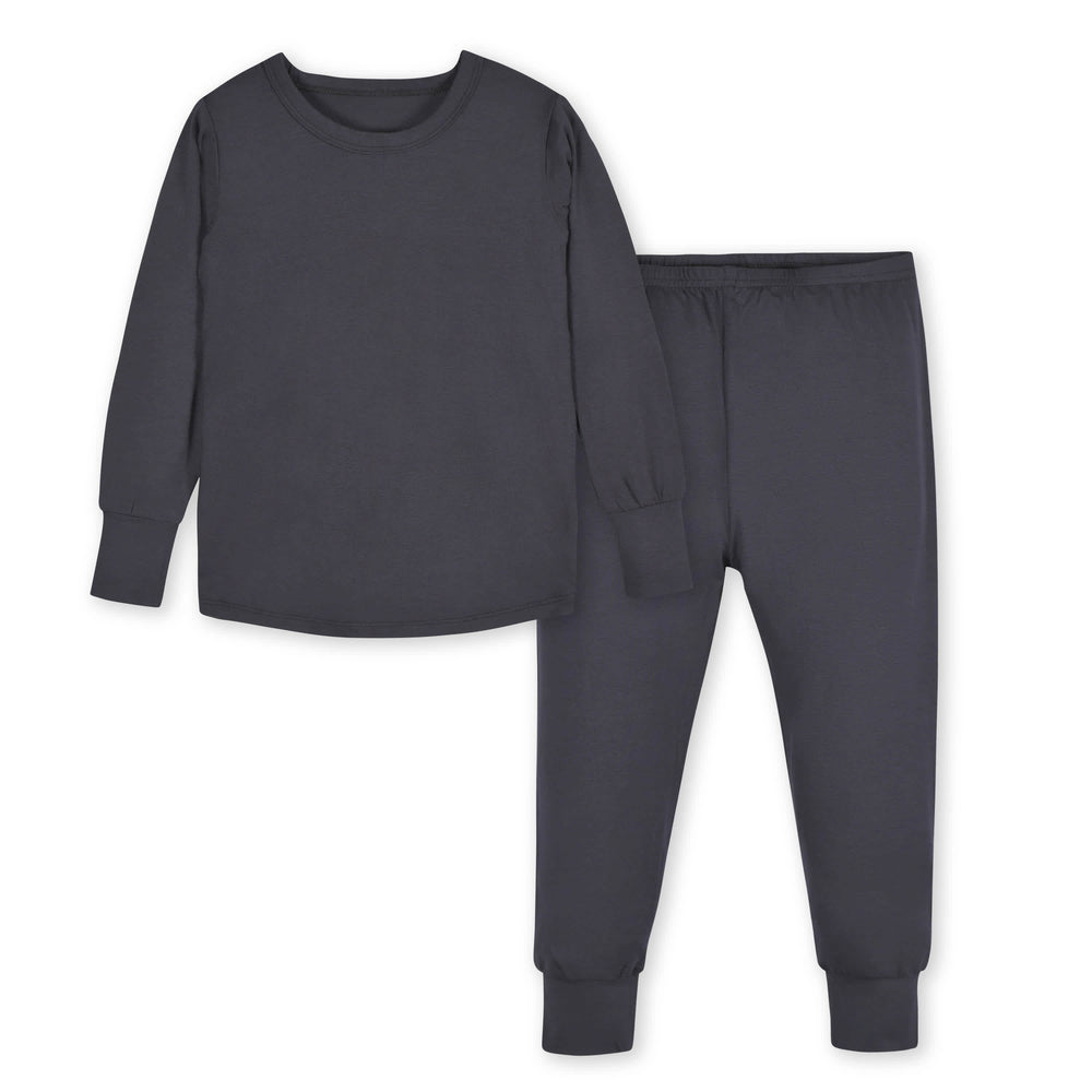 2-Piece Infant & Toddler Charcoal Buttery-Soft Viscose Made from Eucalyptus Snug Fit Pajamas