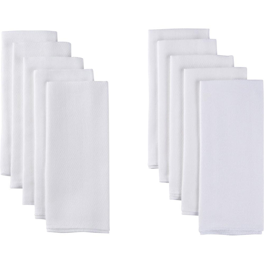 10-pack White Flatfold Birdseye Cloth Diapers