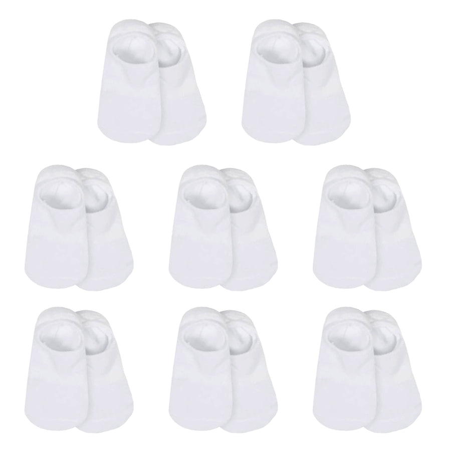 8-Pack Baby & Toddler White Wiggle-Proof™ No Show Socks-Gerber Childrenswear