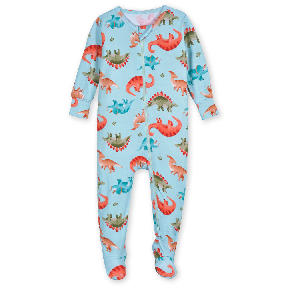 Baby & Toddler Dino Buttery-Soft Viscose Made from Eucalyptus Snug Fit Footed Pajamas