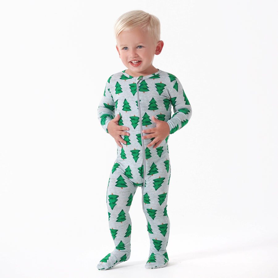 Baby Trees Buttery-Soft Viscose Made from Eucalyptus Snug Fit Footed Pajamas